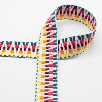 Preview: Gurtband Jacquard Aztek Rainbow 38 mm